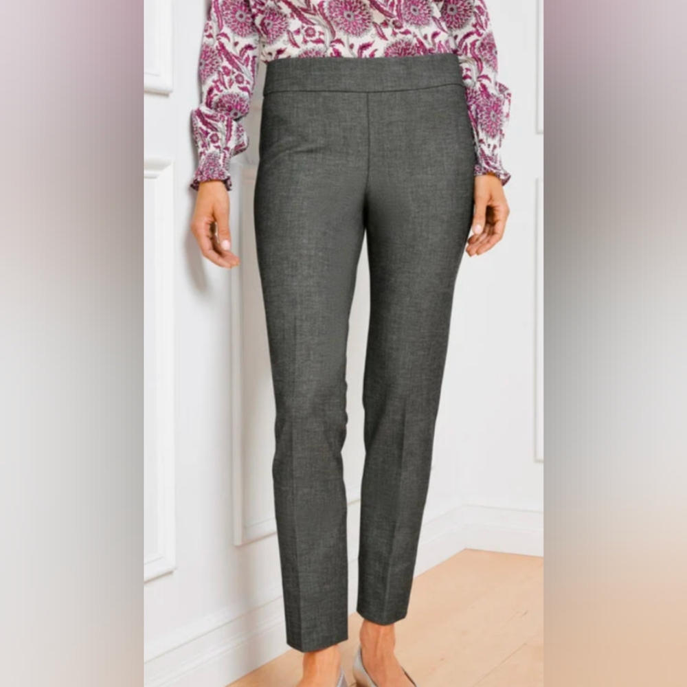 Talbot's Chatham Ankle Pant Size 16 Sharkskin Black Multi